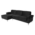 thumbnail image 3 of Clearance! SECTIONAL SOFA BLACK VELVET LEFT HAND FACING（W223S01059、、W223S00713。Size difference, See Details in page）, 3 of 7