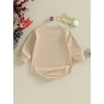 thumbnail image 5 of Baby Long Sleeve Rompers Infant Christmas Fuzzy Letter Round Neck Bodysuit 3 6 12 18M Newborn Jumpsuits, 5 of 10