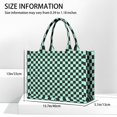 thumbnail image 2 of Large Capacity Tote Bag,Black and Mint Green Checkerboard Pattern Handbag Fashion Luxury Tote Bag,15.7"x13"x 5.1" Inches,Laptop Compatible, 2 of 4