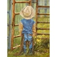 thumbnail image 2 of Dudley, June 19x24 Black Ornate Wood Framed with Double Matting Museum Art Print Titled - Got Some Growing To Do, 2 of 4