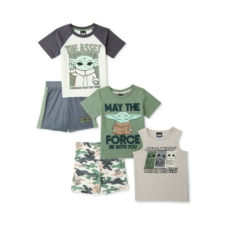 

Baby Yoda Toddler Boy 5-Piece Outfit Set Sizes 12M-5T