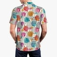 thumbnail image 5 of Vsdgher Easter Egg Print Men's Short Sleeve Stretch Polo Shirt, Moisture-Wicking Performance Polo Shirt, 5 of 8