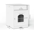 thumbnail image 2 of Cat Litter Box, Hidden Litter Box Furniture Cabinet with Drawer, Indoor Cat House Side Table, Kitty Puppy Litter Box, 2 of 6