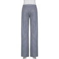 thumbnail image 4 of Bibifish Womens Pants Blue White Stripe Print Drawstring Elastic Waist Trendy Comfortable Wide-Leg Pants Causal Style Pants For Ladies, 4 of 9