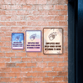 thumbnail image 3 of Portrait Round Plus Employees Must Wash Hands Before Returning To Work Door or Wall Sign | Colorful Business Signage (Sky Purple) - Medium, 3 of 7