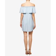 Sanctuary Misha Off The Shoulder Printed Flounce Dress Sunbleach L
