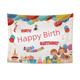 thumbnail image 5 of Tapiz de tela para fondo de cumpleaños, decoración de fiesta de banquete de cien días para niños, tapiz colgante Mori simple, 5 of 5