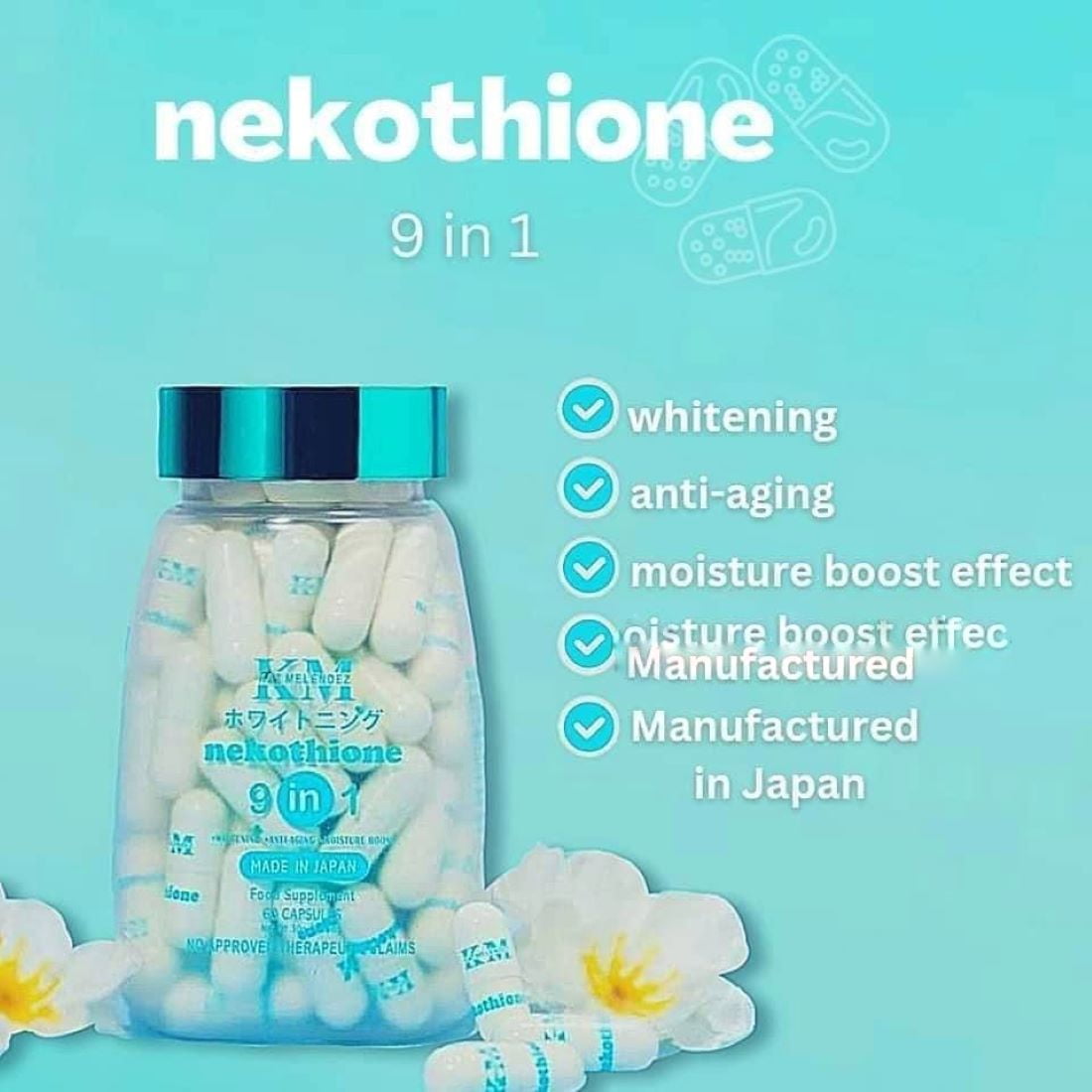 Nekothione 9 IN 1 By Kath Melendez, 60 Capsules