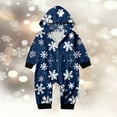 thumbnail image 2 of CONZONE Christmas Matching Family Pajamas Sets Xmas Snowflake Graphic Romper Jumpsuit Pj Set for Family Soft Warm Holiday Party Homewear Loungewear Sets for Men Women And Kids, 2 of 6