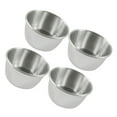 thumbnail image 2 of 4 Pcs Bol à Trempette en Acier Inoxydable Petite Tasse à Sauce Plat à Assaisonnement Soucoupe Apéritif Récipient à Sauce pour Restaurant Maison, 2 of 6