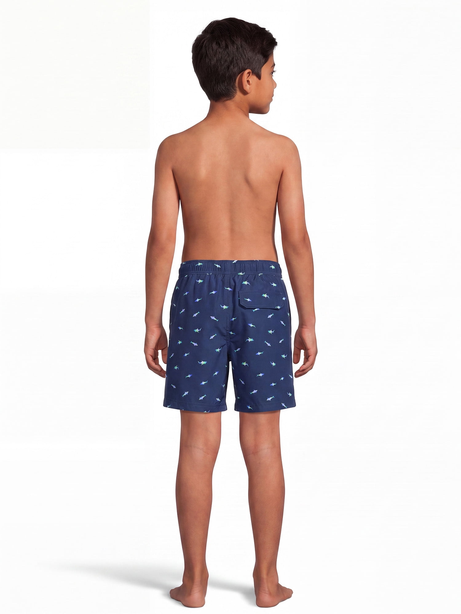 Ocean Gear Boys Print 6 inch Swim Trunk with Compression Liner , Sizes 4-18
