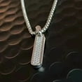 thumbnail image 2 of 2CT Round Cut Lab Created Diamond Men's Pendant 14K White Gold Finish Silver, 2 of 2