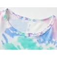 thumbnail image 2 of Beezizac Trendy Tie Dye Violet Green Pajamas for Girls 3 Pieces Soft Tee Shorts & Pants PJ Comfy Jammies Set Size 10, 2 of 8