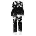 thumbnail image 5 of successthop Christmas Pajamas for Women Merry 2 Piece Snowflake Long Sleeve Party Tops Vacation Pants Holiday Loungewear, 5 of 5