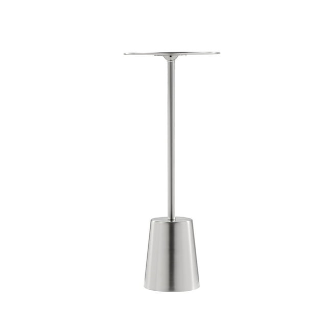 Mesa Benzara Mars 20 cm con extremo lateral de metal plateado