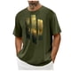 thumbnail image 5 of Camisa Casual de Cuello de la Tripulación de la Impresión de la Selva de Manga Corta Top Ligero de Poliéster para los Hombres, Camiseta de Manga Corta para el Uso Diario de Primavera Verano, 5 of 9
