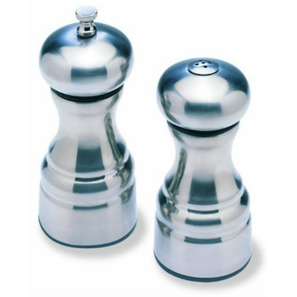 Olde Thompson 5.75 Normandy Pepper mill and salt shaker set Brushed