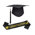 thumbnail image 1 of Graduation Two Piece Set Graduation Season Party Hat Shoulder Strap Ribbont Scarf Wrap Shawl with Sleeves, 1 of 4