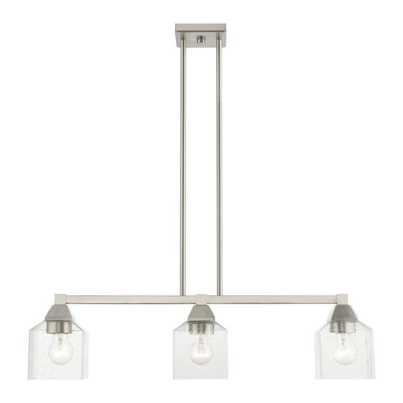 Livex Lighting - Aragon - 3 Light Linear Chandelier In Architectural Style-14.25