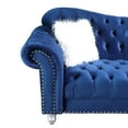 thumbnail image 5 of Morden Fort Luxury Classic America Chesterfield Tufted Camel Back Armchair Living Room Chair, Loveseat 2 PCS, Blue, 5 of 6