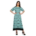 thumbnail image 1 of Moomaya Long A-Line tunic Kurti Dress For Women Elbow Sleeve Printed Casual Kurti, 1 of 5