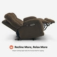 thumbnail image 5 of MCombo Power Recliner Loveseat Sofa with Adjustable Headrest, Heat and Vibration, 64.6" Fabric Electric Reclining Loveseat with USB Charge Ports for Living Room 6855, 5 of 8