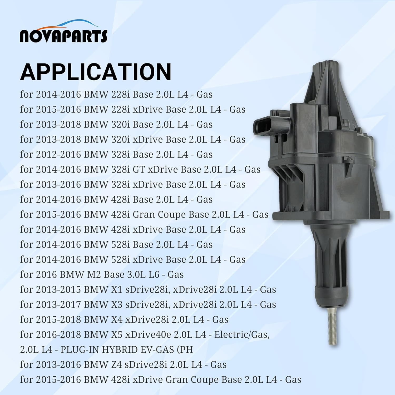 NOVAPARTS 11657638783 Turbo Charger Wastegate Actuator for 2012-2018 BMW 228i 320i 328i 428i 528i M2 X1 X3 X4 X5 Z4 2.0L, Replaces 11657642469 11657630462