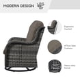 thumbnail image 7 of Gymojoy 5 Pieces Outdoor Patio Furniture Set with Fire Pit Table,Outside FirePit Conversation Set with PE Wicker Swivel Rocking Chairs and Coffee Table,Gray, 7 of 7