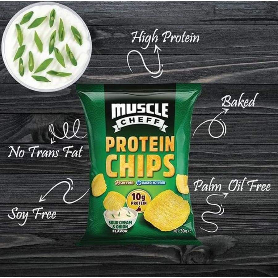 Muscle Cheff Protein Chips Sour Cream & Onion Size 6Pack Walmart