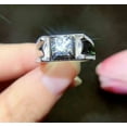 thumbnail image 2 of 2Ct Round Cut Simulated Diamond Engagement Men's Band Ring 14K White Gold Plated 925 Silver, 2 of 5