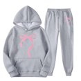 thumbnail image 4 of Valentine's Day Sweatsuits Women 2 Piece Outfit Jogger Set Y2K Cute Hoodie and Pants Tracksuit Set Trouser Suit Casual Leisure Suit Fitness Set Sports Suit Sportswear, 4 of 4