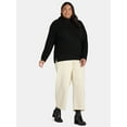 thumbnail image 4 of Terra & Sky Women's Plus Size Funnel Neck Sweater, Midweight, Sizes 0X-5X, 4 of 6