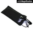 thumbnail image 3 of Global Vision Reading Glasses +2.5 Magnification Black Frame w/ Clear Lens & Matching Polarized Clip-On Shades, 3 of 7