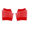 thumbnail image 2 of Minnieouse 1 par de disfraces de los años 80, adorno de fiesta Vintage, guantes de neón sin dedos, ropa decorativa de red de pesca para vestir a guantes y mitones Rojo, 2 of 6
