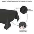 thumbnail image 4 of Manteles desechables impermeables, cubierta Rectangular para mesa de comedor, hogar, cocina, boda, fiesta, Picnic al aire libre, 137x274cm, 4 of 5