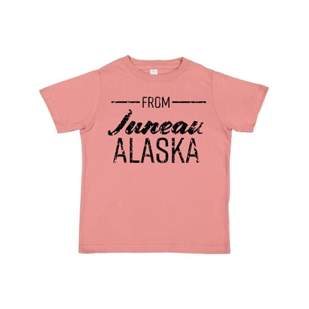 

Inktastic From Juneau Alaska in Black Distressed Text Boys or Girls Toddler T-Shirt