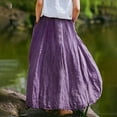 thumbnail image 5 of MORTTIC Maxi Skirt for Women Vintage Loose Fit with Pockets Elegant & Casual Solid Color Skirt for Spring/Summer, 5 of 6