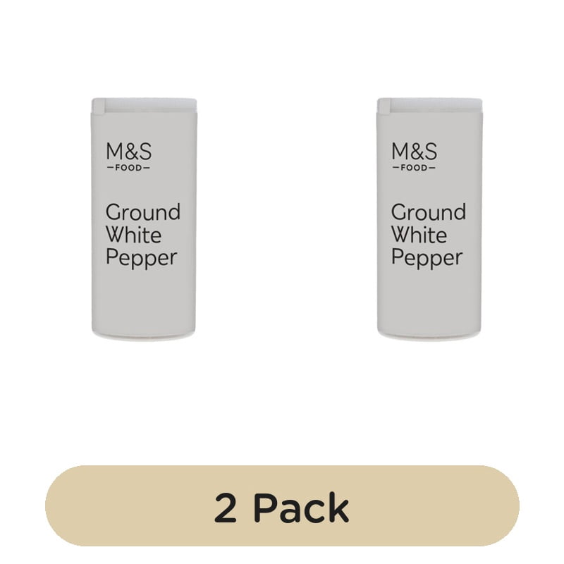 Cook With M&S Ground White Pepper 100g, British Import (Pack of 2)