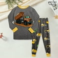 thumbnail image 2 of eczipvz Boys Pajamas 95% Cotton Truck Pjs Toddler Sleepwear Kids Winter Clothes Set Size，8-9 Years, 2 of 5