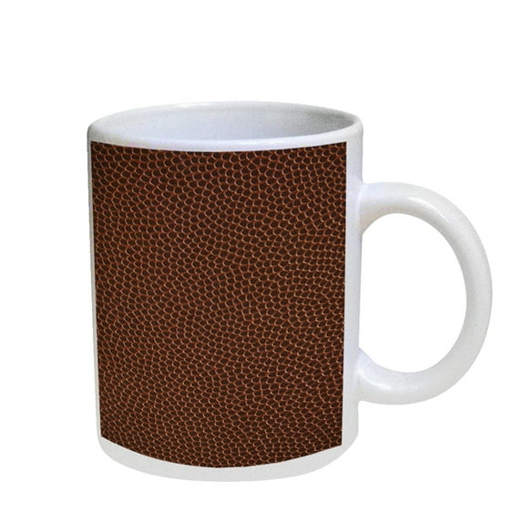 KuzmarK Coffee Cup Mug Pearl Iridescent White - Football Skin