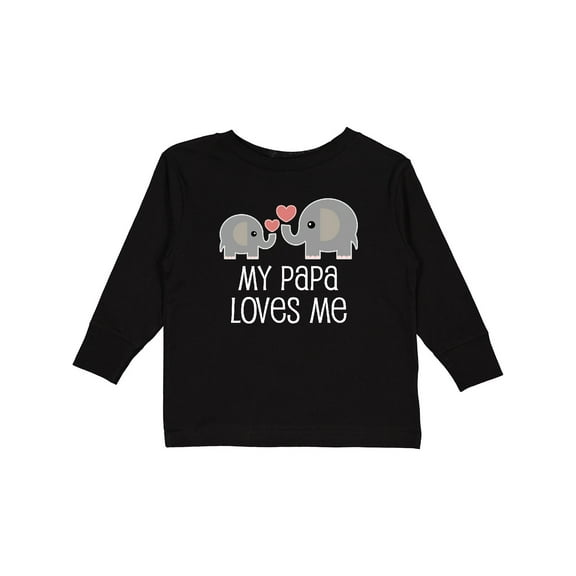 Inktastic My Papa Grandpa Loves Me Boys or Girls Long Sleeve Toddler T-Shirt