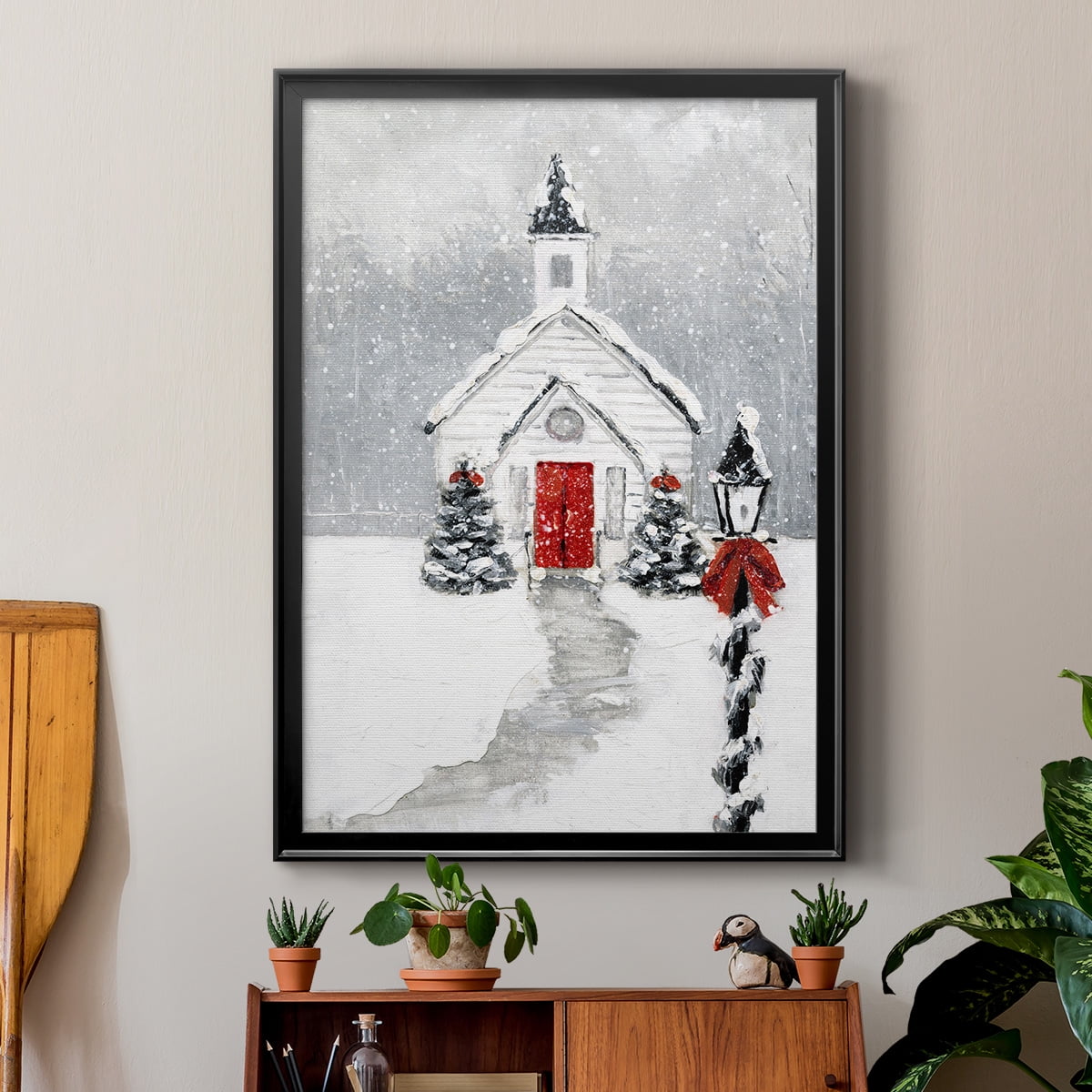 Soft Silent Night Premium Framed Print - Ready to Hang
