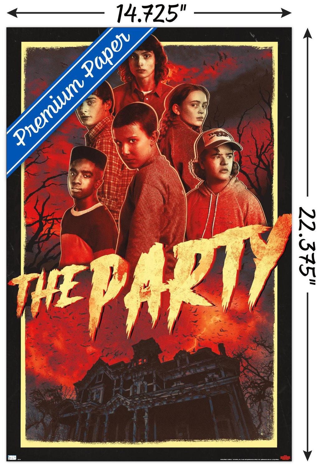 Netflix Stranger Things: Season 4 - The Party Wall Poster with Magnetic Frame, 22.375" x 34"