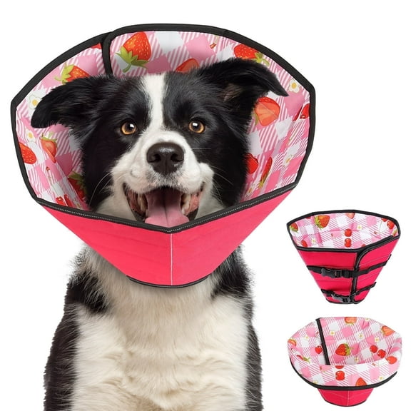 Pet Cone Collar for Large Medium Dogs, Soft Dog Cone for Surgery Recovery, Waterproof Adjustable Comfortable Cone Collar, L