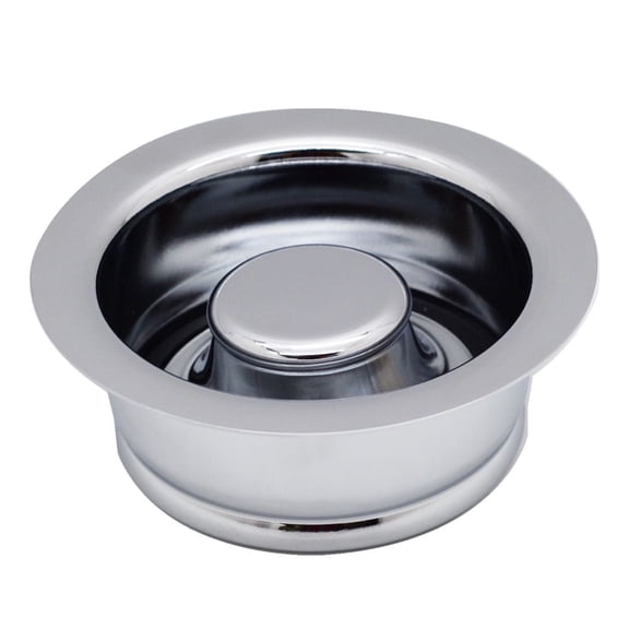 Westbrass Kitchen Sink Waste Disposal Drain Flange and Stopper, Polished Chrome
