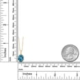 thumbnail image 6 of Gem Stone King 14K Yellow Gold London Blue Topaz Pendant Necklace | 3.00 Cttw | Gemstone November Birthstone | Oval 10X8MM | Gold Necklace for Women | With 18 inch Gold Chain, 6 of 6