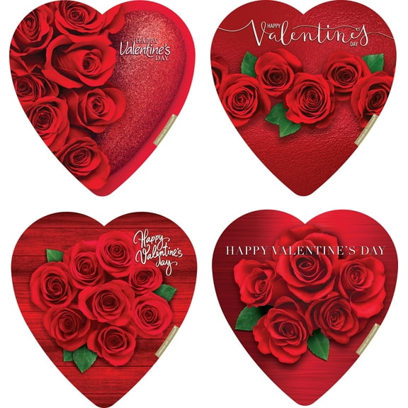 Elmer's, 6oz Photo Rose Valentine Heart, 15 Pieces Assorted Milk & Dark Chocolates