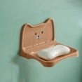 thumbnail image 1 of Lovely Small Bear Soap Box Wall Mounted Toilet Soap Rack No Water Accumulation And Drainage Soap Box Detachable Structure, 1 of 6