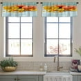 thumbnail image 3 of LALILO Kitchen Curtain Valance Autumn Pumpkin Thanksgiving Rod Pocket Window Curtain 52"x 18" Set of 2, 3 of 5