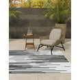 thumbnail image 3 of Unique Loom Outdoor Modern Collection Area Rug - Monochrome (7' 10" Square Black and White), 3 of 11